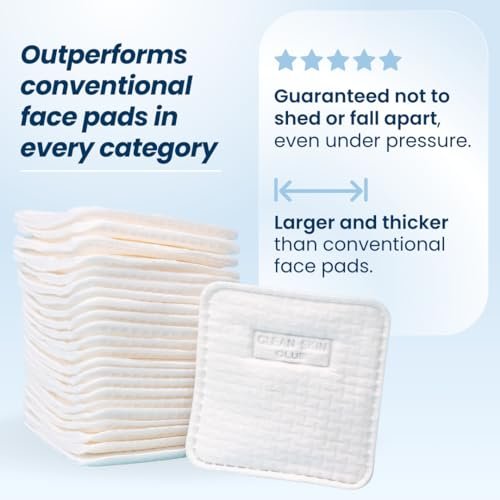 Clean Skin Club Clean² Pads 2.0 [NEW & IMPROVED EDGES] Guaranteed Not to Shed & Tear Face Pads, Unique Triple Layers, Textured & Ultra Soft Side, Organic Disposable Cotton, Pair with Makeup Remover - Image 4