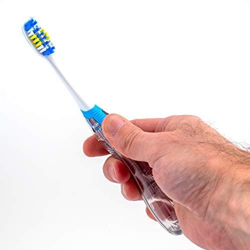 GUM Folding Travel Toothbrush, Compact Head + Tongue Cleaner, Soft Bristled Travel Toothbrushes for Adults, 2ct - Image 3