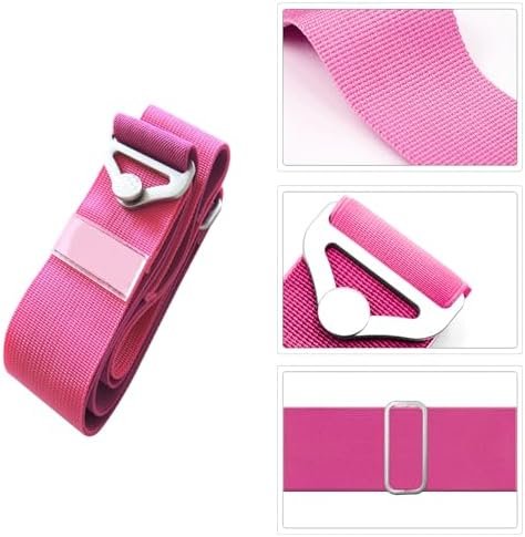 2 Pack Travel Belt for Luggage Straps, 2-in-1 Adjustable Elastic Suitcase Strap Airport Travel Accessories,Rose - Image 2
