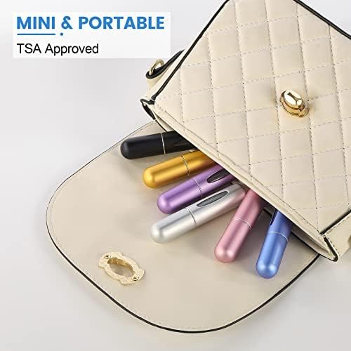 Perfume Travel Refillable Mini Perfume Atomizer Cologne Container Empty Travel Perfume Bottle, Stocking Stuffers for Women Men Small Perfume Spray Bottle for Travel Essentials 6 Pack 5ml/0.2oz - Image 6