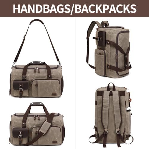 Travel Duffle Bag Weekender Bag with Shoe Compartment Overnight Bag for Men Travel Bag Carry On Lugguage Light Green - Image 8