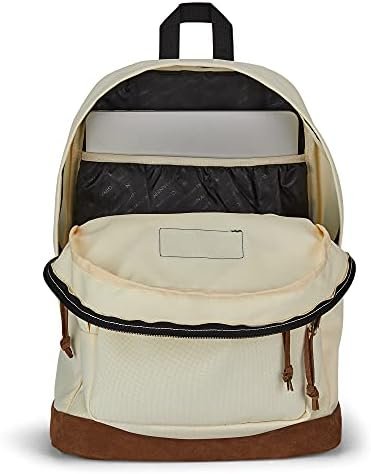 JanSport Right Pack Backpack - Durable Daypack with Padded 15" Laptop Sleeve, Spacious Main Compartment & Integrated Water Bottle Pocket - Coconut - Image 5