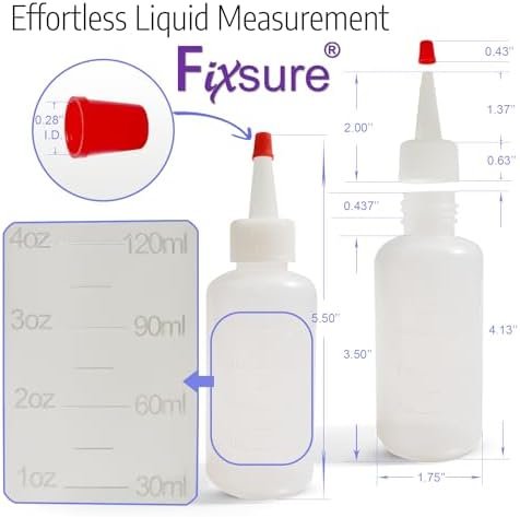 Plastic Squeeze Bottles with Red Tip Cap, 4 Oz Squirt Bottle For Ketchup, BBQ, Sauces, Syrup, Condiments, Oil, Pancake, Cookie Decorating, Dressings, Travel, Camping, Lab, Arts and Crafts (2) - Image 4