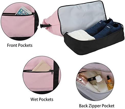 MAXTOP Travel Duffle Bag for Women Weekender Overnight Bags Large Capacity Carry On Duffel Bag With Shoe Compartment,Sports Gym Tote Bag with Dry and Wet Separation - Image 3