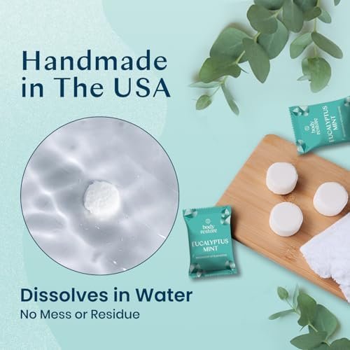 Body Restore Shower Steamers Aromatherapy 15 Pack - Relaxation Birthday Gifts for Women and Men, Travel Essentials, Stress Relief and Self Care - Eucalyptus - Image 4
