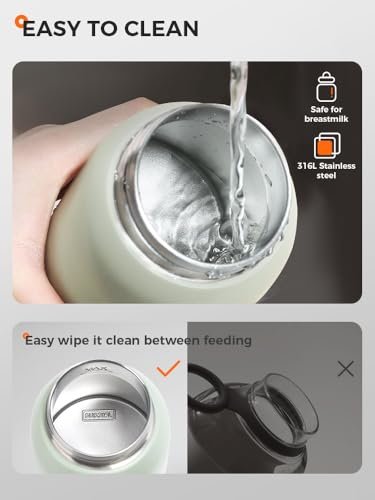 Portable Milk Warmer with Super Fast Charging and Cordless, Instant breastmilk, Formula or Water Warmer with 10 Ounces Big Capacity, Baby Flask for Vehicle,car,Airplane Journey - Image 6