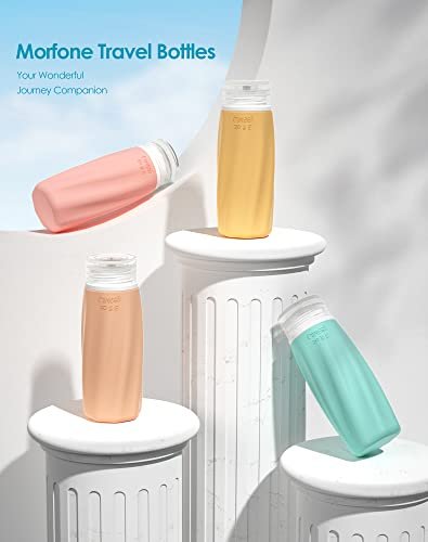 Morfone Travel Bottles for Toiletries, 3oz TSA Approved Travel Size Containers Leak Proof Squeezable Travel Accessories Refillable for Shampoo Conditioner Lotion Liquids(4Pack) - Image 3