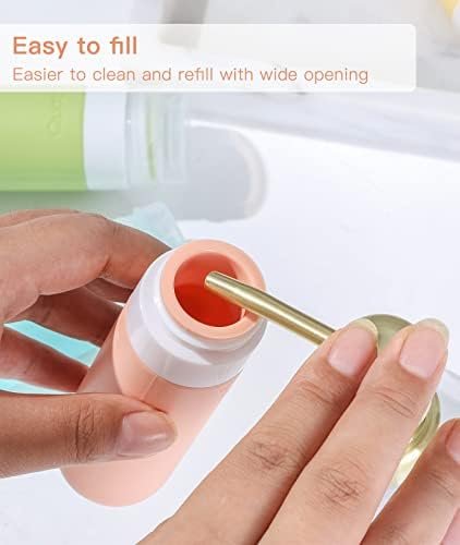 Quatish Travel Bottles for Toiletries【Original Patented】, 3 oz Tsa Approved Leak Proof Travel Size Containers, Silicone Shampoo and Conditioner Bottles, 4 Pack Travel Size Bottles, Multi-Color - Image 3