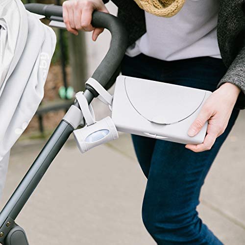 Ubbi Retractable On the Go Bag Dispenser for Baby Travel, Diaper Bag Accessory Must Have for Newborn, Helpful Baby Item, Baby Gift, Gray - Image 5