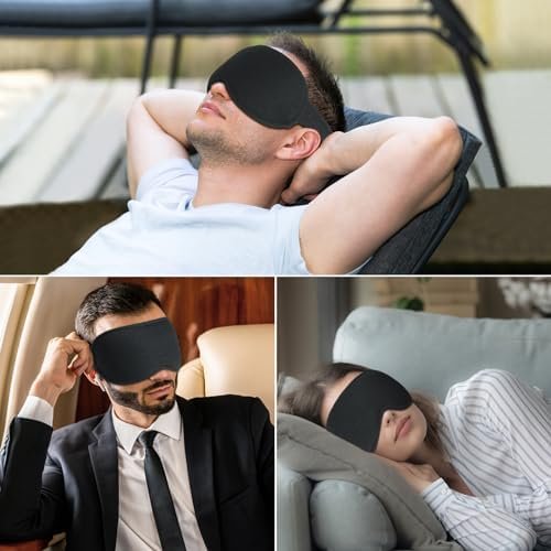 Gritin 100% Blackout Sleep Eye Mask for Women Men, Zero Eye Pressure Sleeping Mask - Ergonomic Design 3D Cutout Eye Movement and Eyelash Friendly Night Blindfold, Ultra Soft & Comfortable for Sleeping - Image 8