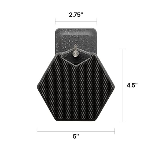 Tooletries - Body Scrubber & Storage Hook - Silicone Exfoliating Scrubber - Bathroom & Shower Accessories for Men, Travel Essentials for Men - Durable & Long Lasting Body Wash Scrubber for Men - Image 5