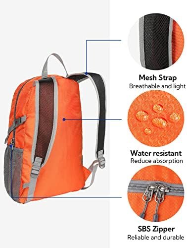 WATERFLY Small Lightweight Packable Backpack: 20l Ultra Light Foldable Travel Hiking Camping Daypack Day Pack for Man Woman - Image 5