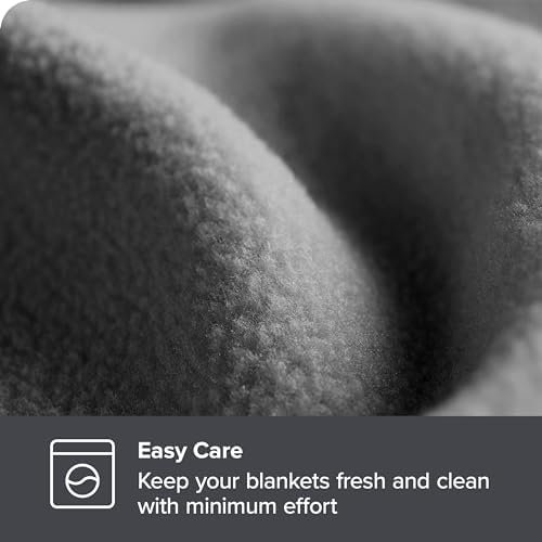 Bare Home Polar Fleece Blanket - Full/Queen Blanket - Grey - Warm & Cozy - Premium Fleece Blanket - Blanket for Bed, Sofa, Camping, Travel and Cold Nights - Lightweight Blanket (Full/Queen, Grey) - Image 4