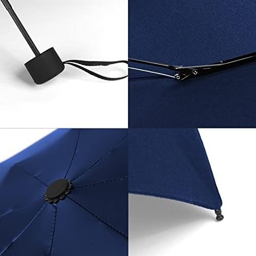 GAOYAING Small Mini Umbrella For Travel With Case, Compact UV Umbrella Protection Sun, Lightweight Portable Parasol Sun&Rain Umbrellas Navy Blue - Image 6