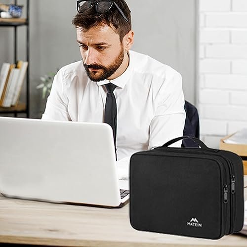 MATEIN Electronics Organizer Travel Case, Water Resistant Cable Organizer Bag for Travel Essentials, Tech Gifts for Men, Storage Bag as Accessories for Phone, Cord, iPad, Black - Image 8