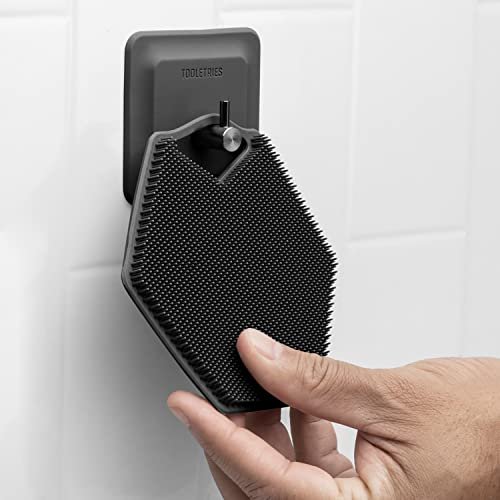 Tooletries - Body Scrubber & Storage Hook - Silicone Exfoliating Scrubber - Bathroom & Shower Accessories for Men, Travel Essentials for Men - Durable & Long Lasting Body Wash Scrubber for Men - Image 8