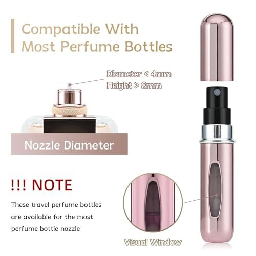 4 Pcs 5ml Portable Mini Refillable Perfume Atomizer Spray Bottle Scent Pump Case for Travel - Image 4