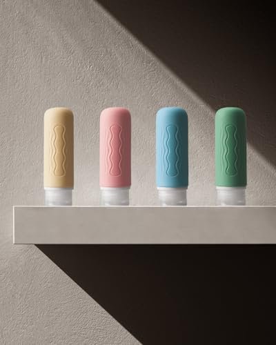 Yinke Travel Silicone Bottles for Toiletries, TSA Approved 3oz Travel Size Containers and BPA Free Leak Proof Silicone Squeezable, Refillable Travel Accessories for Shampoo Conditioner Lotion(4 Pack) - Image 6