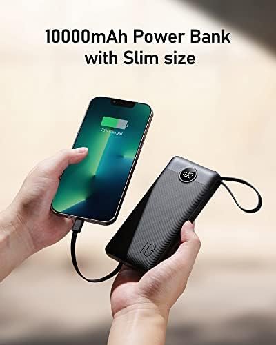 VEEKTOMX Portable Charger with Built-in Cables, 10000mAh Power Bank for iPhone, Slim Fast Charge USB C Battery Pack, Travel Essentials Powerbank Compatible with iPhone 15/14/13, Samsung, Android, etc - Image 7