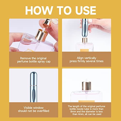 Yamadura Portable Mini Refillable Perfume Atomizer Bottle Spray, Scent Pump Case for Travel (5ml, 4 Pack) 4 - Image 4