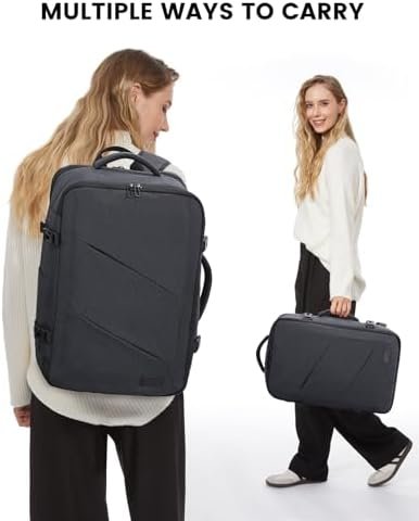 LOVEVOOK Travel Backpack, 40L Extra Large Backpack, Carry on Backpack 17 Inch with USB Port, Water Resistant Business Backpack for Men Women, Dark Grey - Image 6