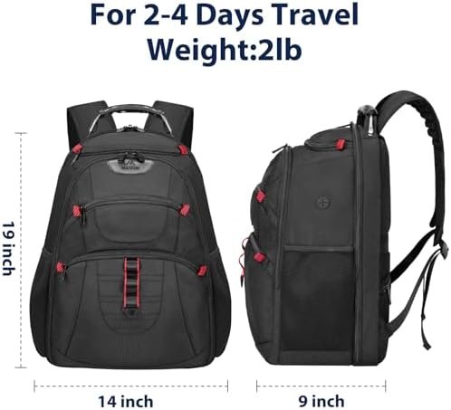 MATEIN Extra Large Laptop Backpack, 17.3 inch Big Business Work Bag for Men, Airline Approved TSA Travel Backpack with Wet Pocket, Water Resistant Computer Bag, Black - Image 4