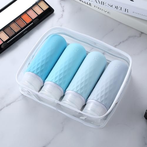 Gemice Travel Size Bottles for Toiletries,Tsa Approved 3oz Portable Travel Bottles, BPA Free Leak Proof Squeezable Travel Size Containers, Travel Accessories for Shampoo Conditioner Lotion (4 Pack) - Image 8