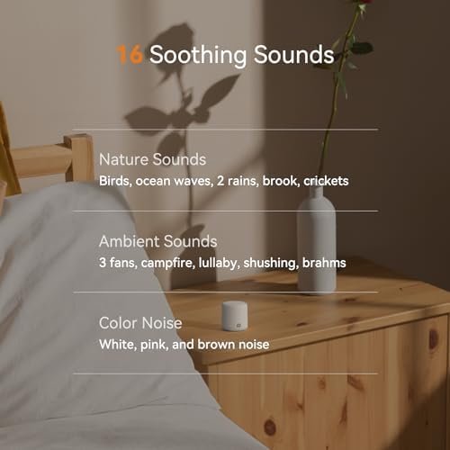 Dreamegg White Noise Sound Machine - Portable Sound Machine for Baby Adults, Travel Sound Machine for Sleep, 16 Nature Sound, Timer, White Noise Machine for Sleeping Office Privacy Home Gift - Image 5