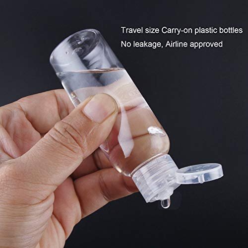 Plastic Travel Bottles for Toiletries TSA Approved,100ml/3.4oz Empty Small Squeeze Travel Size Bottle Containers with Flip Cap(6 Pack) - Image 4