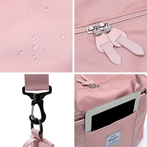Travel Duffel Bags for Women,Weekender Overnight Bag with Wet Pocket & Toiletry Bag,Carry On Personal Item Bag,Travel Tote Gym Bag, Pink, Large - Image 7