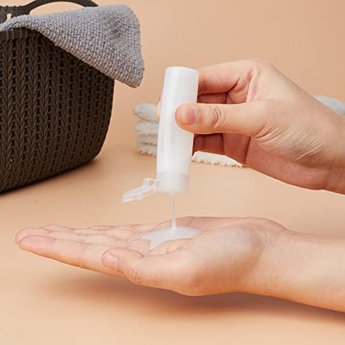 BENECREAT 10 Pack 18ml 0.6oz Small Travel Squeeze Bottles Refillable Makeup Foundation Container Travel Essentials Sample Bottles Travel Tubes for Toiletries, Shampoo Toner Cosmetic - Image 3
