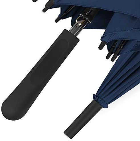 TOPULORS 43 In Long Stick Umbrella for Men and Women,Automatic Open, Double Strong Umbrella Bone for Outdoor Use-Purplish Blue(2 Pack) - Image 6