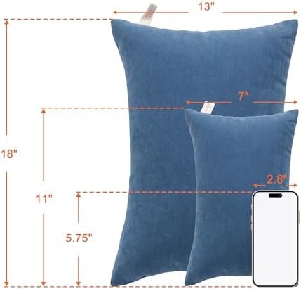 NTBAY Tiny Pillows, Down Alternative 7"x11" Microfiber Mini Pillows for Travel, Pets, Soft Machine Washable Small Pillows for Neck, Wrist, Lumbar and Knee, Denim Blue - Image 5