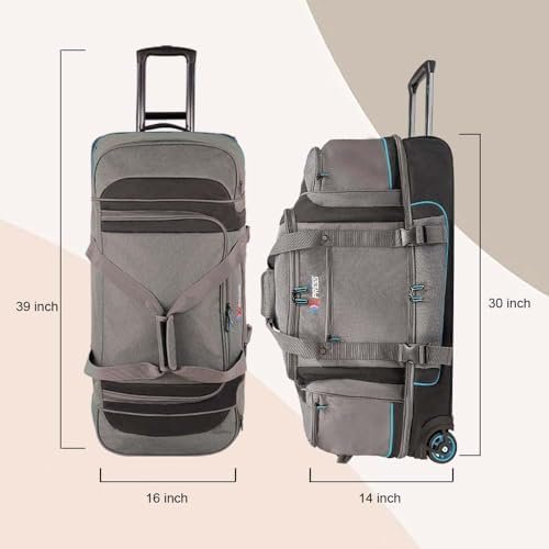 Blue 30" Rolling Duffel Bag Two Silent Wheels With Corner Covers NewYork XPress - Image 3