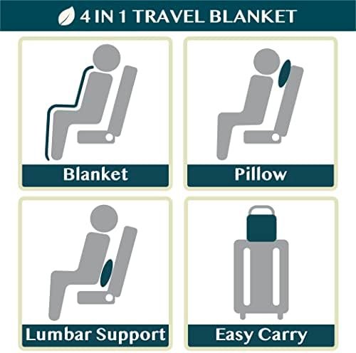 PAVILIA Travel Blanket Pillow, Soft Airplane Blanket 2-in-1 Combo Set, Plane Blanket Compact Packable, Flight Essentials Car Pillow, Travelers Gifts Accessories, Luggage Backpack Strap, 60x43 Gray - Image 7
