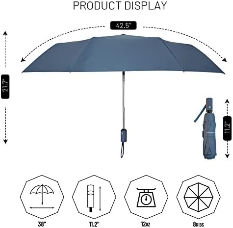SY COMPACT Umbrella Automatic Travel Waterproof Light Folding Umbrellas Easy Carry for Women and Men - Image 5