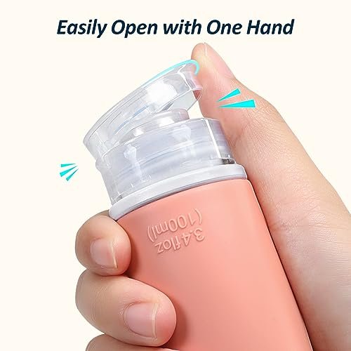 PACKISM TSA Approved Toiletry Bottles - 6 Pack Leak Proof 3.4oz Silicone Travel Bottles for Toiletries, Refillable Liquid Travel Accessories for Shampoo Conditioner Lotion Body Wash(BPA Free) - Image 5