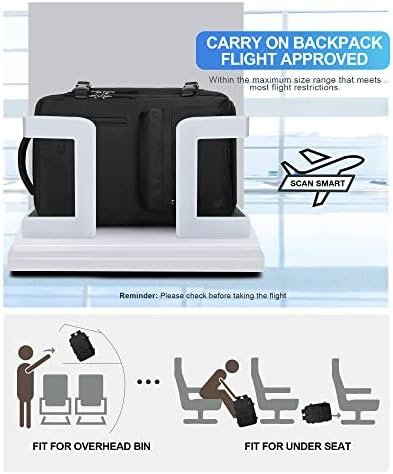 VGCUB Carry on Backpack,Large Travel Backpack for Women Men Airline Approved Gym Backpack Business Laptop Daypack,Black - Image 2