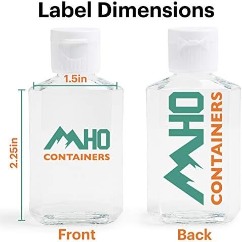 | Clear, Refillable Flip-Top Bottles | BPA/Paraben-Free, 2 fl oz (60 mL) — Set of 20 - Image 3