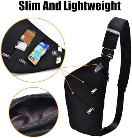 Fibrdoo Anti Theft Crossbody Bag for Women Men, Travel Purse Anti Theft Crossbody Sling Bag Shoulder Bag for Casual - Image 8