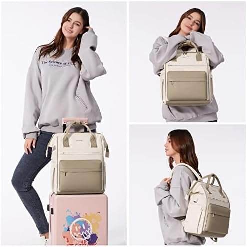 LOVEVOOK Laptop Backpack Purse for Women Waterproof Teacher Nurse Bag, 15.6 inch Work laptop Bag with USB Port, Business Travel Computer Backpack - Image 8