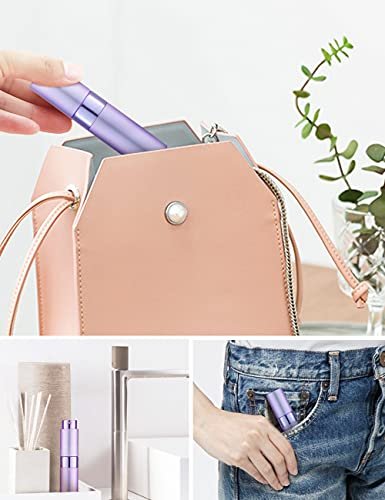 LISAPACK 8ML Atomizer Perfume Spray Bottle for Travel, Empty Refillable Cologne Dispenser, Portable Sprayer (Purple) - Image 3