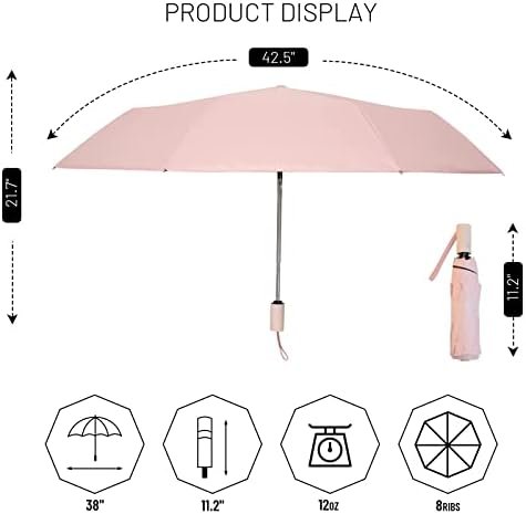SY COMPACT Umbrella Automatic Travel Waterproof Light Folding Umbrellas Easy Carry for Women and Men - Image 5