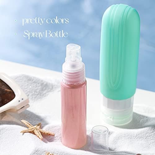 19 Pack Travel Bottles Set for Toiletries, TSA Approved Travel Size Containers, 3oz BPA Free Leak Proof Silicone Squeezable Travel Accessories, Refillable for Shampoo Conditioner Lotion Soap - Image 3
