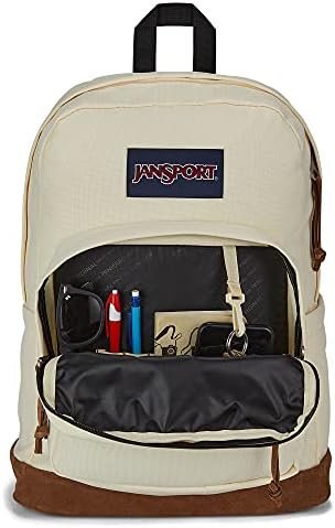 JanSport Right Pack Backpack - Durable Daypack with Padded 15" Laptop Sleeve, Spacious Main Compartment & Integrated Water Bottle Pocket - Coconut - Image 7
