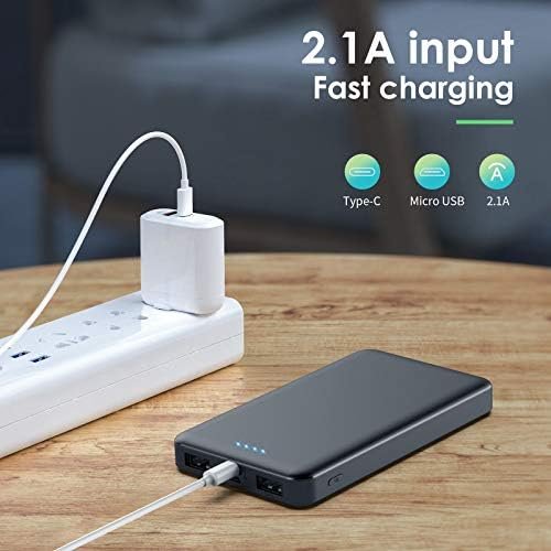 Portable Charger Power Bank 10000mAh【2 Pack】Ultra Slim Portable Phone Charger with USB C Input & 2 Output Backup Charging External Battery Pack Compatible with iPhone 15/14/13/12/11,Android Phone etc - Image 6
