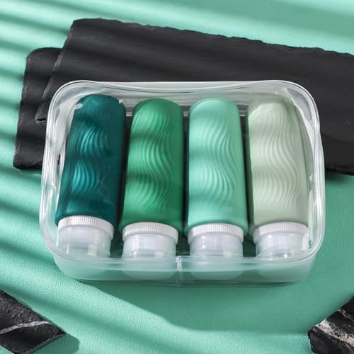 Travel Bottles for Toiletries, Tsa Approved 3oz Portable Travel Bottles, BPA Free Leak Proof Squeezable Silicone Travel Size Containers, Travel Accessories with Clear Toiletry Bag (4 Pack) - Image 9