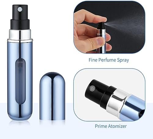 Travel Perfume Bottle Refillable, Mini Perfume Refillable Bottle, Small Spray Bottles for Travel, Travel Cologne Sprayer, Must Have Travel Essentials 4PCS 5ml Perfume Atomizer - Image 3