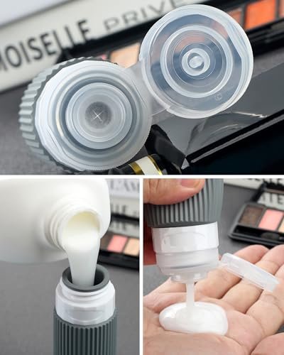 Travel Bottles for Toiletries 8 Pack, Tsa Approved Travel Size Toiletries 3 oz, Travel Containers for Toiletries, with Clear Bag, Leak Proof Silicone Squeezable Travel Essentials Creams Jars - Image 2