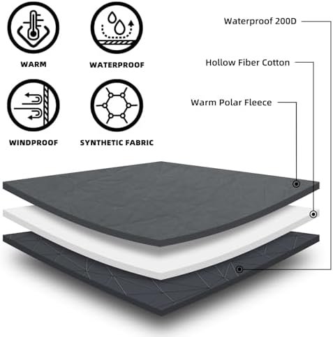 Outdoor Waterproof Blanket, Foldable Fleece Stadium Blanket for Outdoor Sports Event,Camping,Concerts, Car,Pet,Picnics -Windproof, Wearable,Machine Washable 80"x58" - Image 5